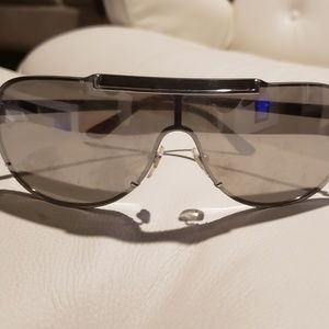 Versace 214  Sunglasses - Silver Black Frame